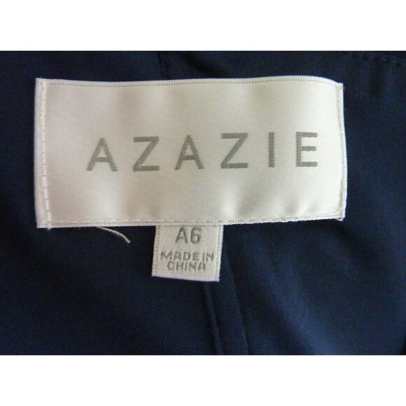 NWT Azazie Galicia Navy Halter Dress Size A6 - Picture 7 of 8